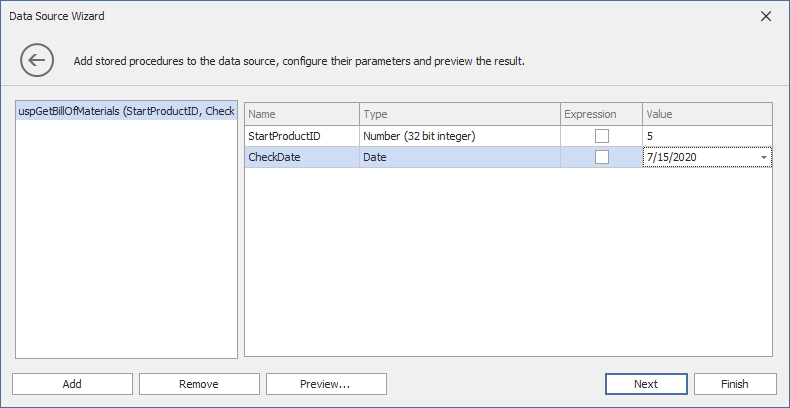 EF_ConfigureProcedureParameters