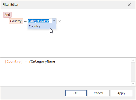 Data Source Filtering - Filter Criteria with a Parameter