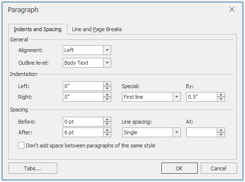 RTEParagraphMenu