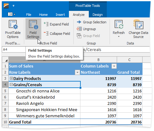 display the pivot table builder in excel for mac