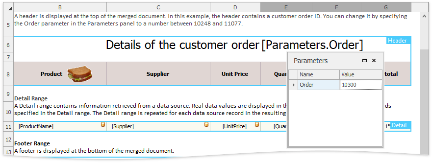 SpreadsheetControl_MailMerge_ParametersPanel