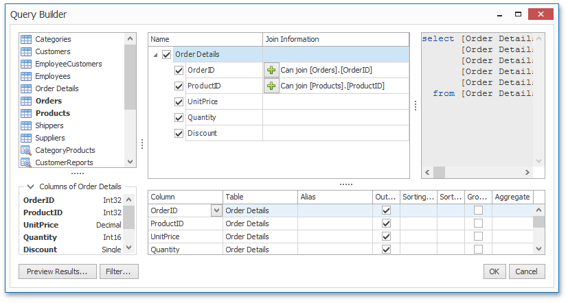 SpreadsheetControl_MailMerge_QueryDesignerWindow-OrderDetails