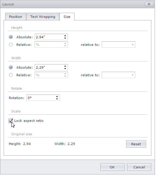 Resize a Picture or Text Box DevExpress End User Documentation