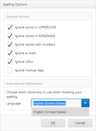 Spell Checker Options