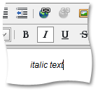 ASPxHtmlEditor-WorkingWithText-ItalicSample
