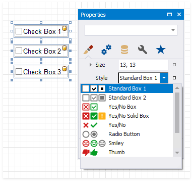 report-control-check-box-customization