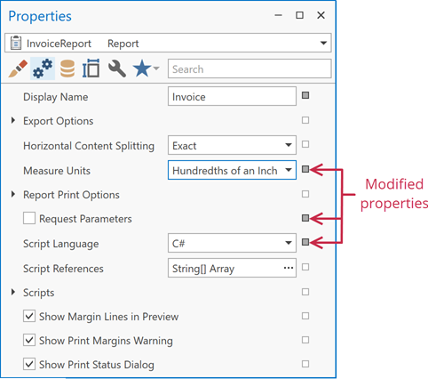 Modified Properties