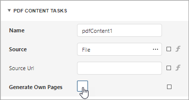 Disable the Generate Own Pages property