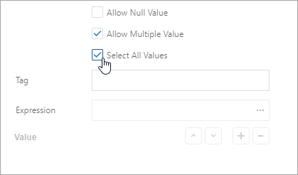 Select all values as defaults for a multi-value parameter