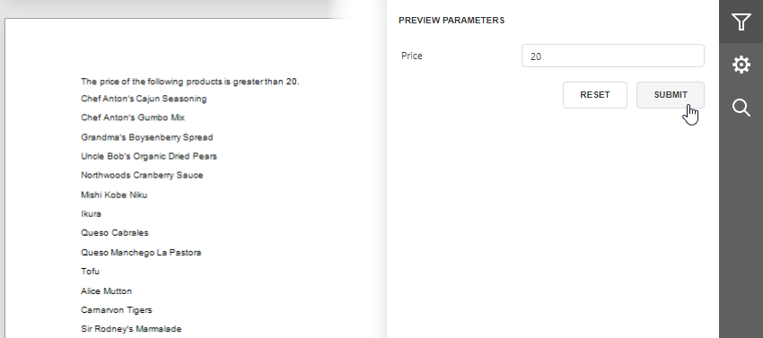 Reference a parameter in a control's Text property (Preview)