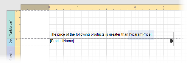 Reference a parameter in a control's Text property (Designer)